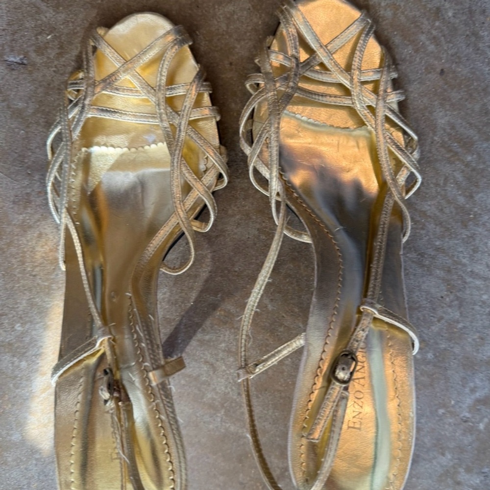 Enzo Angiolini Metallic Gold Sandals